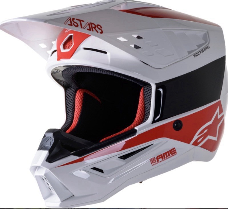 Alpinestars S-M5 Bond Helmet NEW RED/WHITE Size Medium Alpinestars S-M5 Bond Helmet NEW RED/WHITE Size Medium