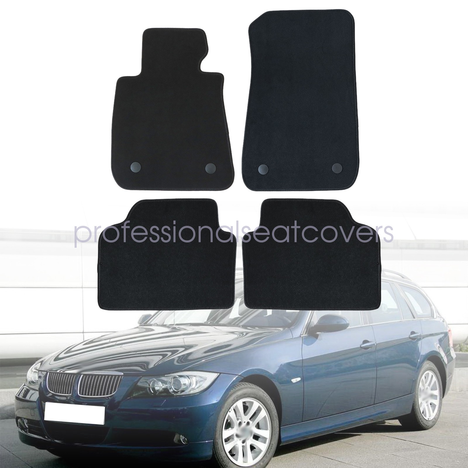For 2006-2011 BMW E90 E91 3-Series Front & Rear Floor Mats Carpet Replacement