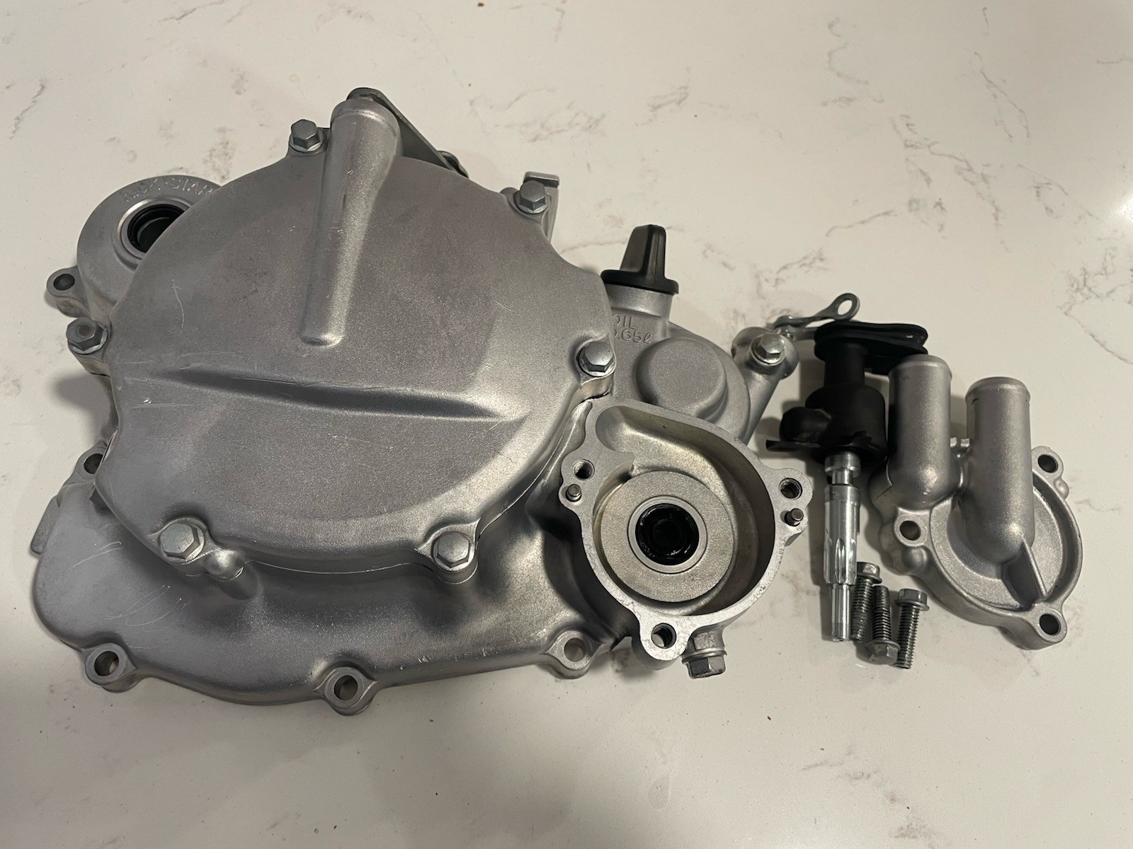2003 SUZUKI RM100 OEM INNER OUTER ENGINE MOTOR SIDE CLUTCH COVER K1403-20041 03.