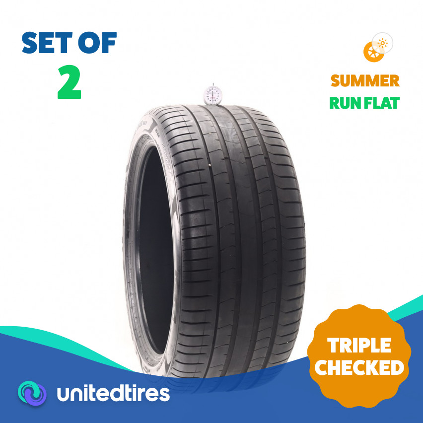 Set of (2) Used 315/35R21 Pirelli P Zero PZ4 Run Flat 111Y - 7/32