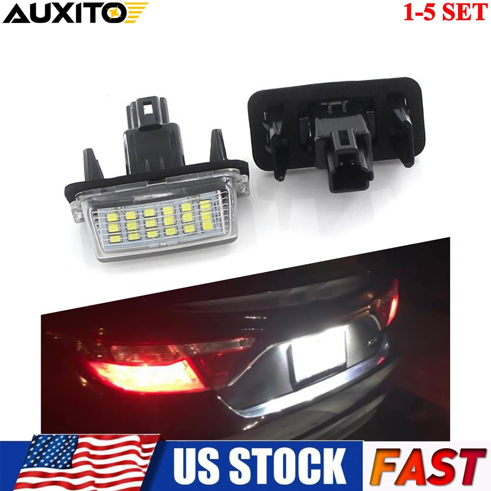 Bright White LED Tag License Plate Lights Rear 6000K For 2012-2017 Toyota Camry