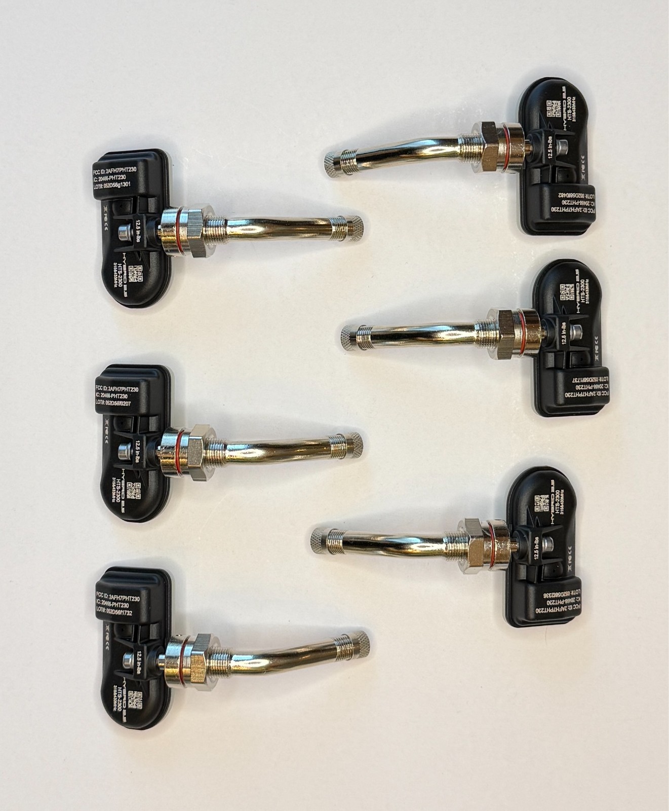 2020 - 2021 Chevy Silverado 3500HD Dually TPMS Sensors 6 Heavy Duty Metal Valves