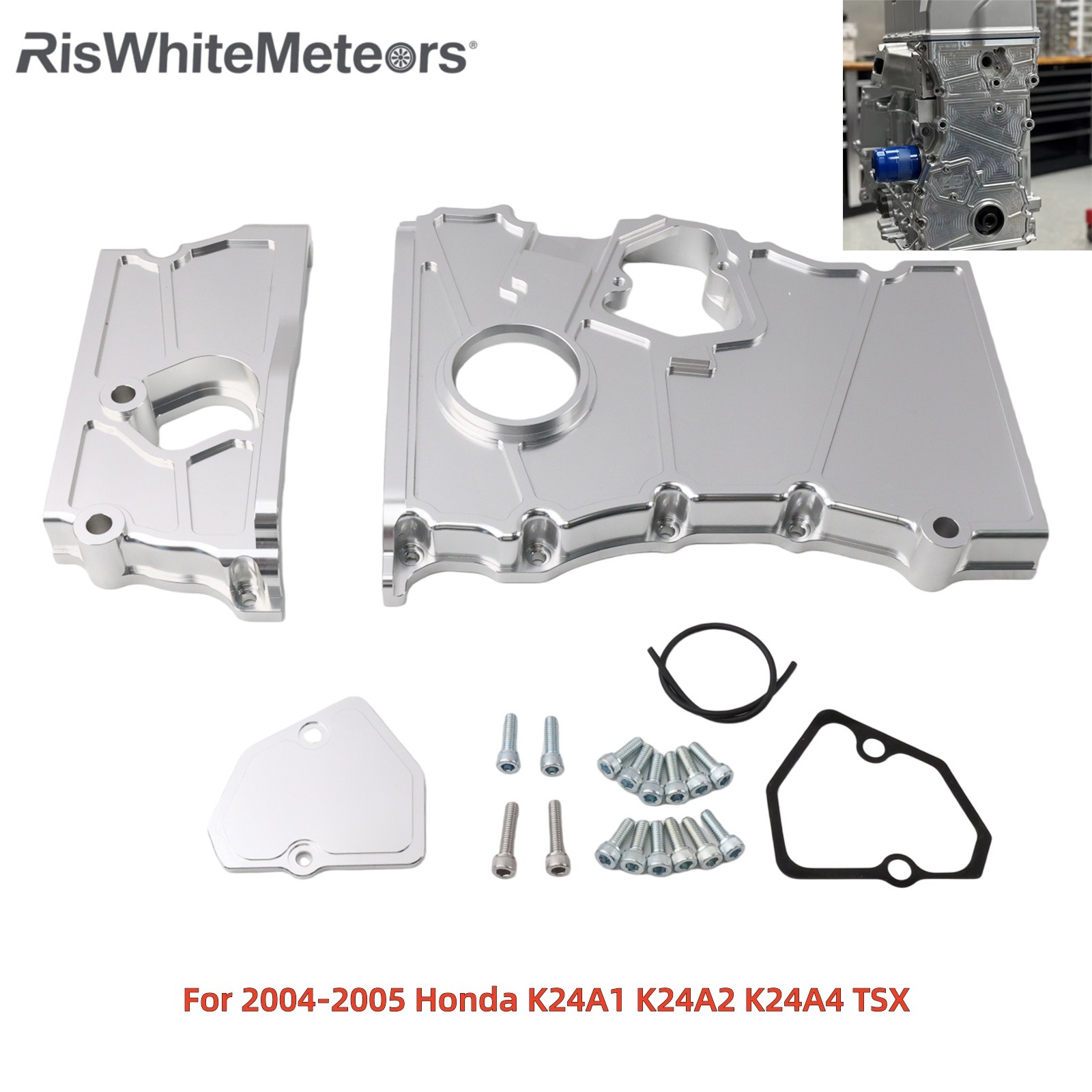 CNC Billet Aluminum Timing Cover For 2004-05 Honda K24A1 K24A2 K24A4 K Serie New