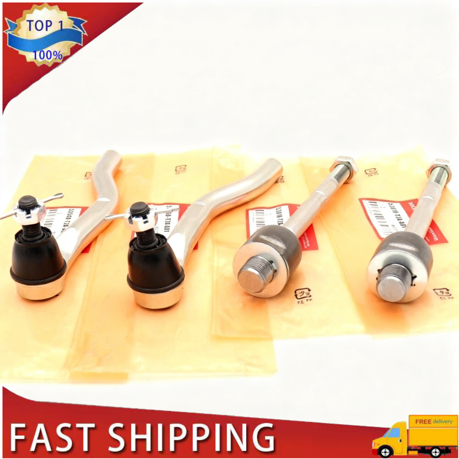 4 Pcs Outer & Inner Tie Rod End Set For 13-17 Honda Accord 15-20 Acura TLX US