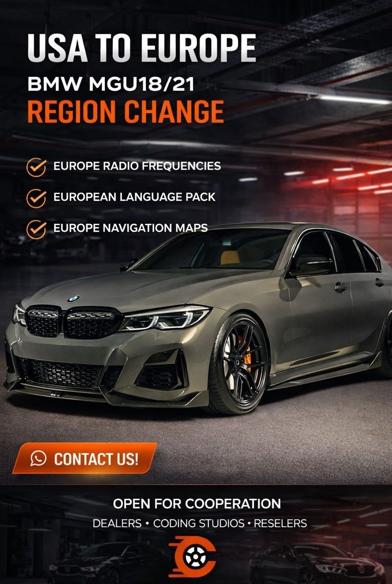 BMW REGION CHANGE USA TO EUROPE (MGU 18/21 BMW) BMW REGION CHANGE USA TO EUROPE (MGU 18/21 BMW)