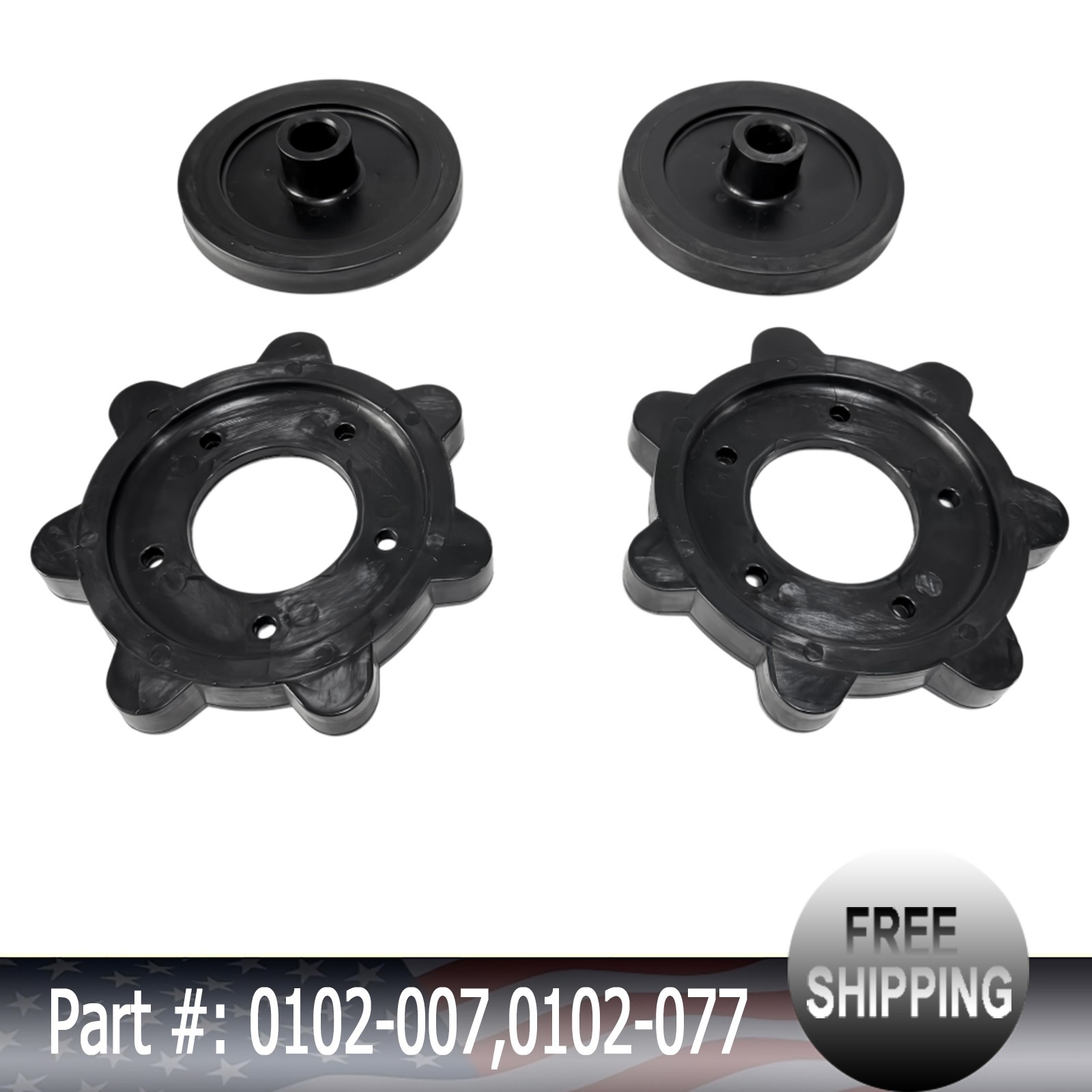 NEW Vintage Drive Shaft Sprocket & Idler Wheel Set 0102-007 0102-077 0102-011