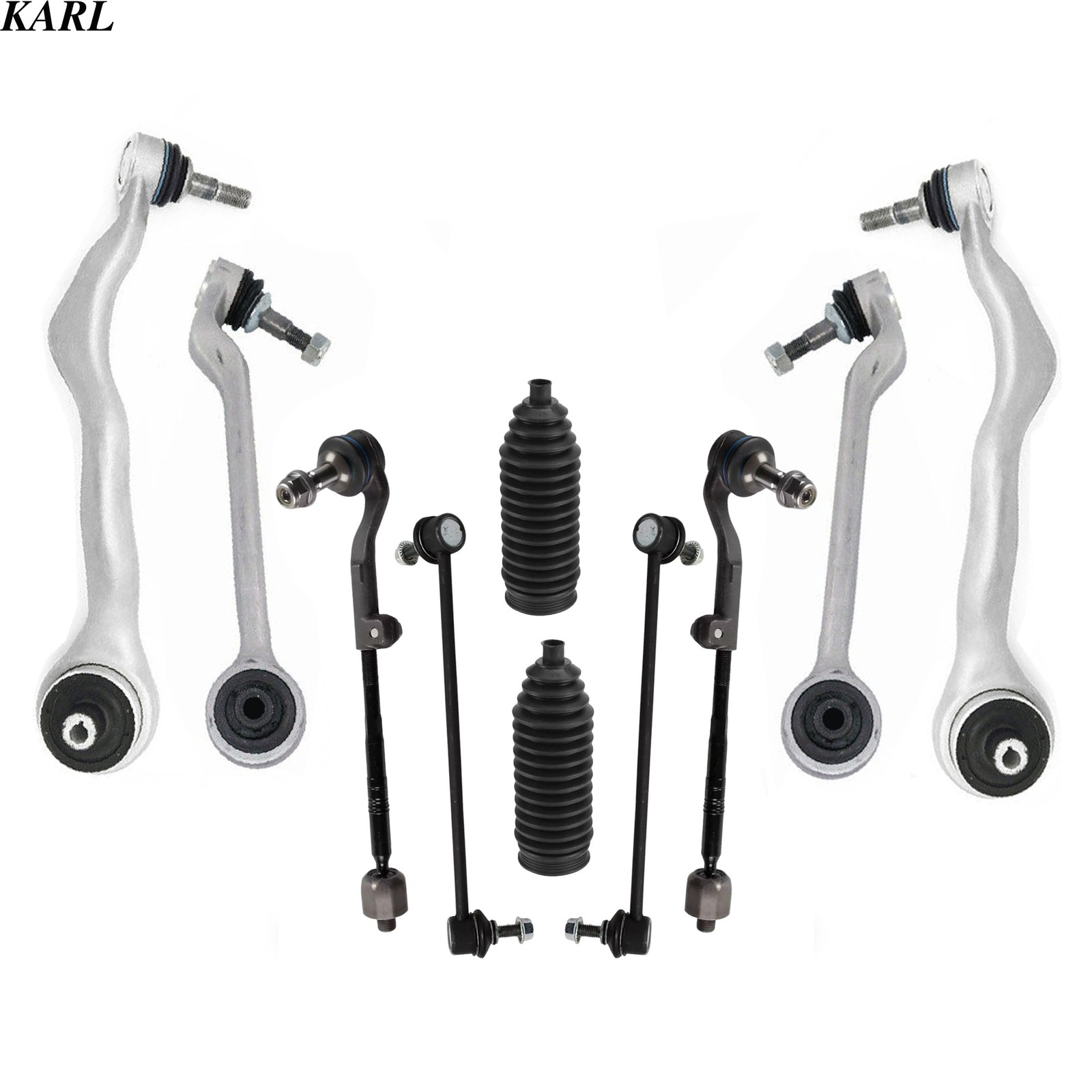 8Pc Front Lower Control Arm Sway Bar Link Tie Rod for BWM 2 3 4 Series 228i 320i