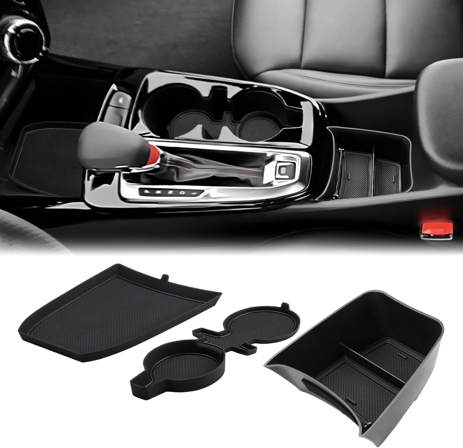 Auovo for Chevrolet Chevy Trax 2024 2025 Center Console Tray Cup Holder Insert