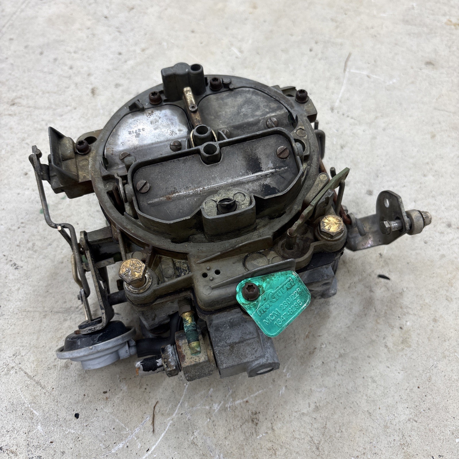 Mecruiser Rochester QuadraJet Carb MCM 230/228 1347-8296 32712 Carburetor Mecruiser Rochester QuadraJet Carb MCM 230/228 1347-8296 32712 Carburetor