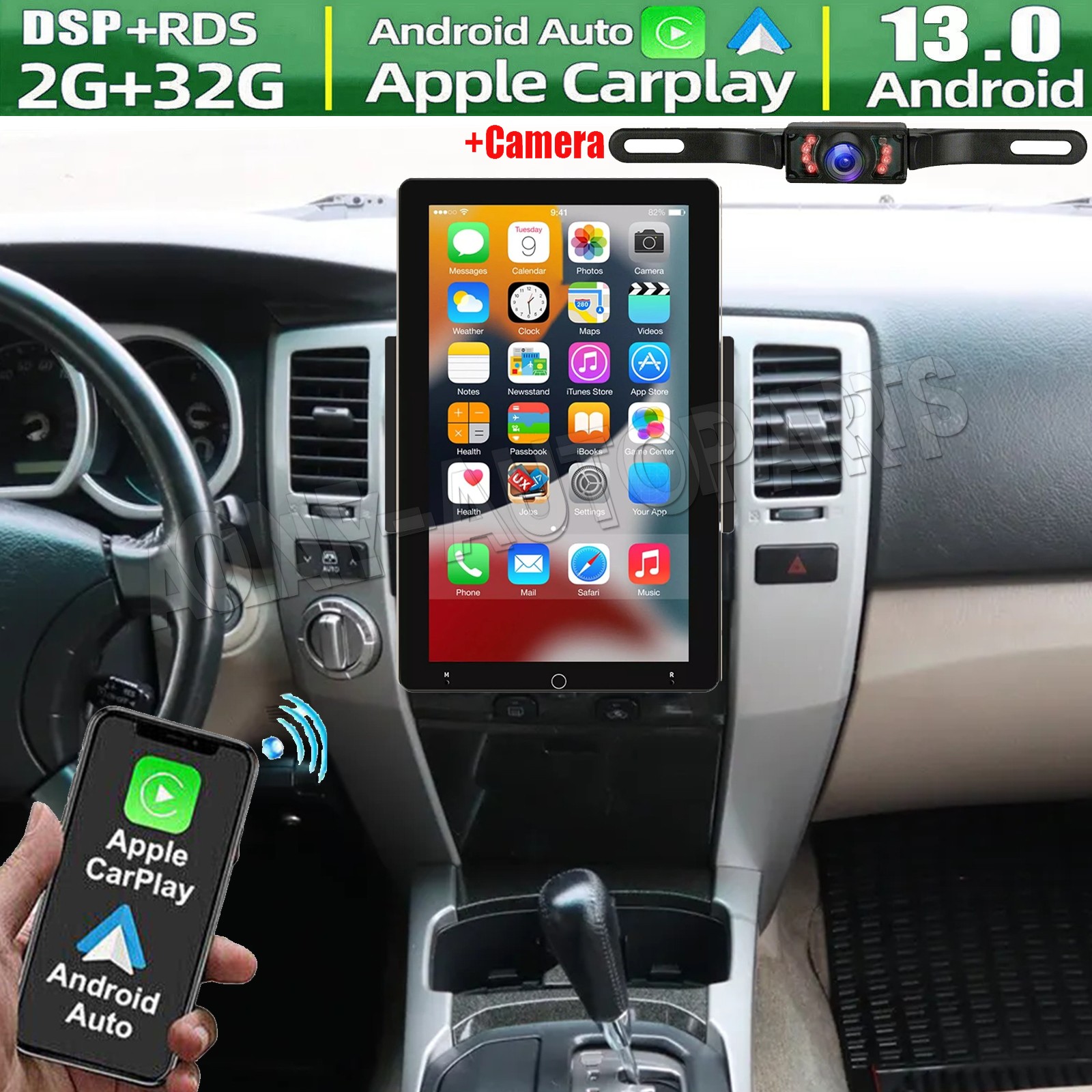 10\'\' For Toyota 4Runner 2003-2009 Android 13 Carplay Car Radio Stereo GPS + Cam