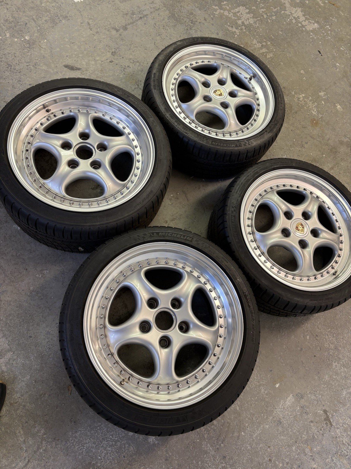 GENUINE PORSCHE 911 RS  TRAMONT 3 PIECE 18 Wheels MICHELIN SPORT TIRES Speedline