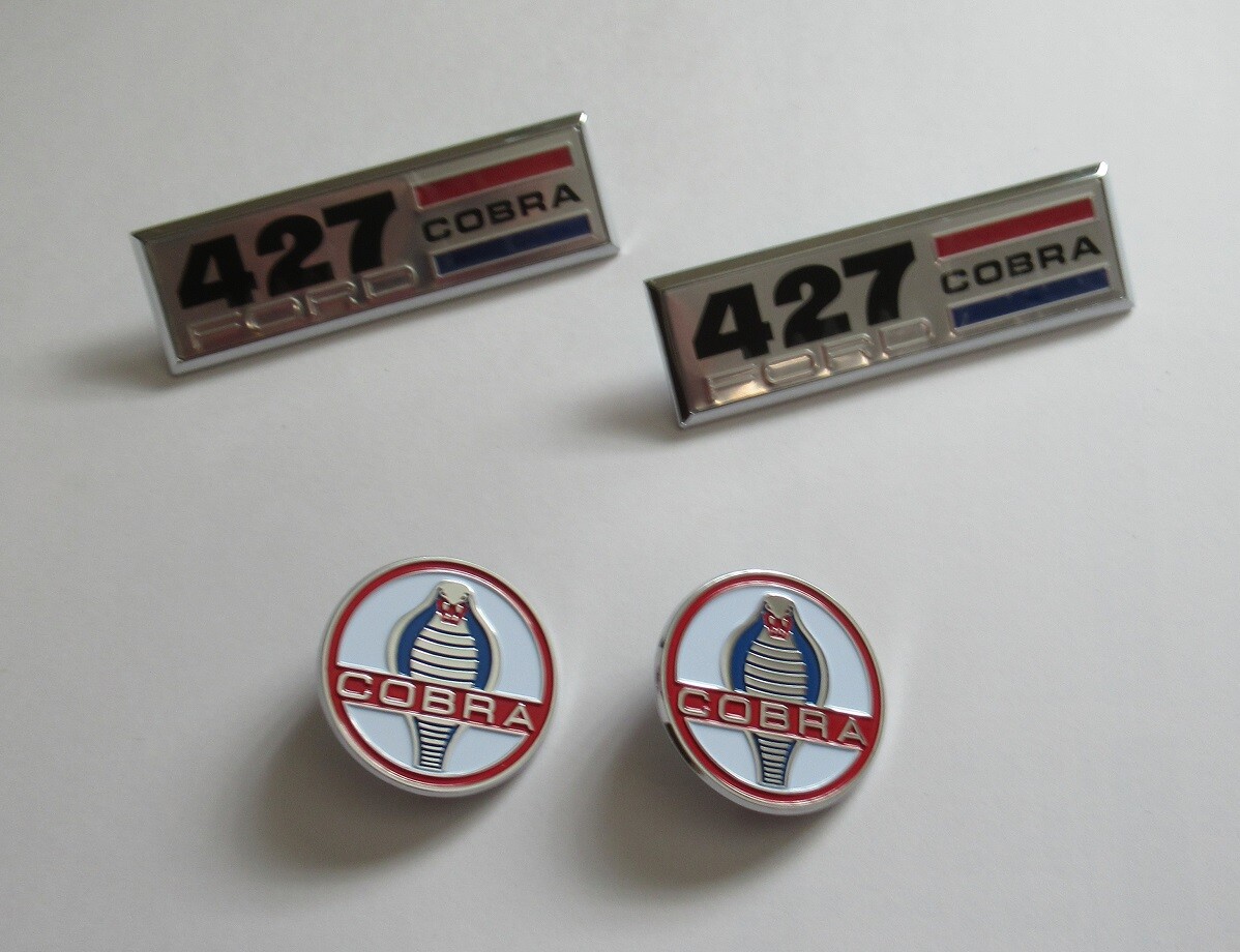 427 Shelby Cobra Roadster NEW Fenders, Hood & Trunk Lid Emblem Set