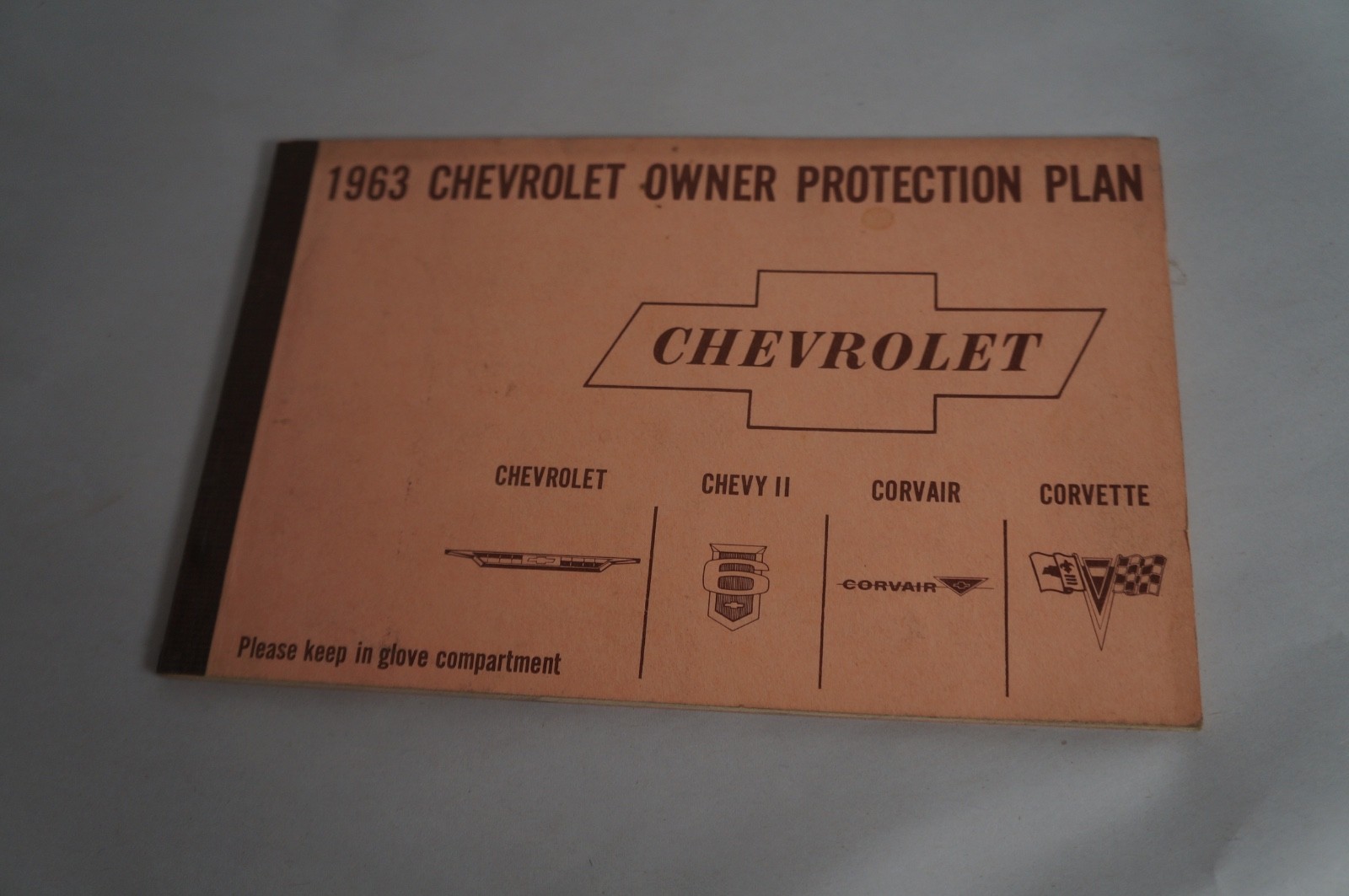1963 OEM Chevrolet Corvette Impala II Protection Plan Manual + Card 1963 OEM Chevrolet Corvette Impala II Protection Plan Manual + Card