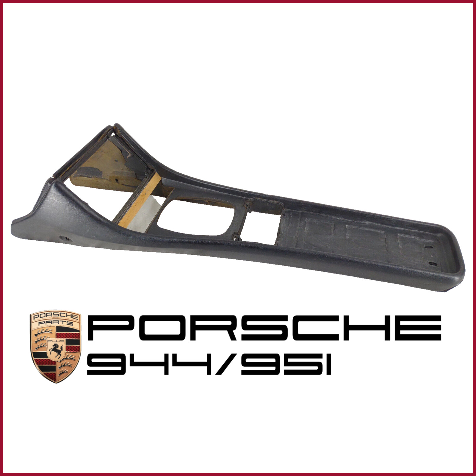 OEM 85.5-91 Porsche 944 951 Center Console Black Vinyl Middle Center Trim