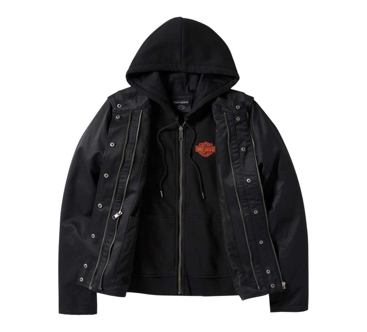 Harley-Davidson Women's Miss Enthusiast 3-in-1 Textile Jacket 98059-25VW Size 1W