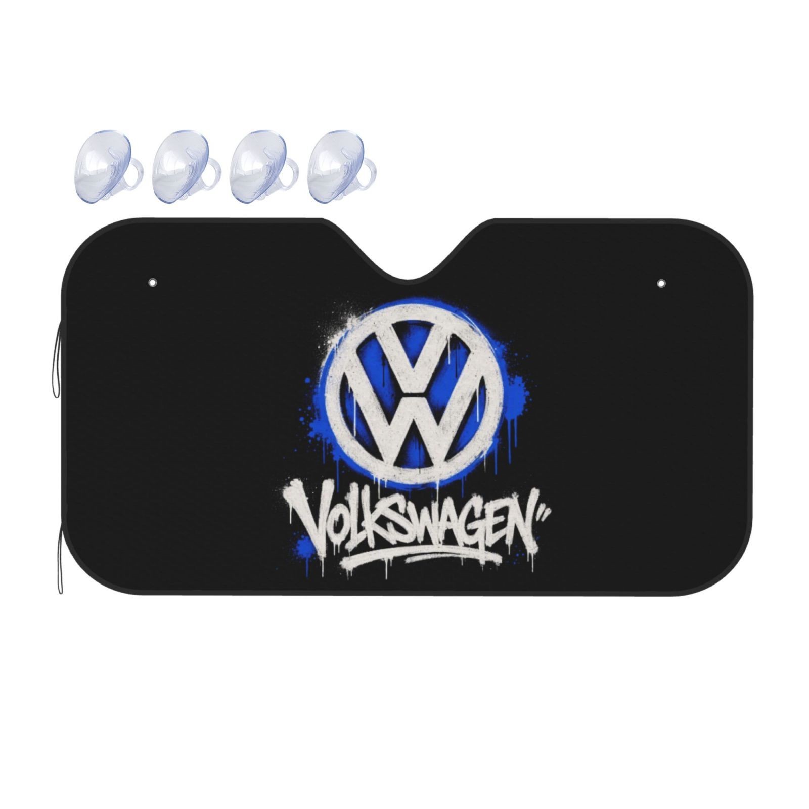 Volkswagen Car Size S Windshield Front Window Sun Shade Cover Visor UV Black Volkswagen Car Size S Windshield Front Window Sun Shade Cover Visor UV Black