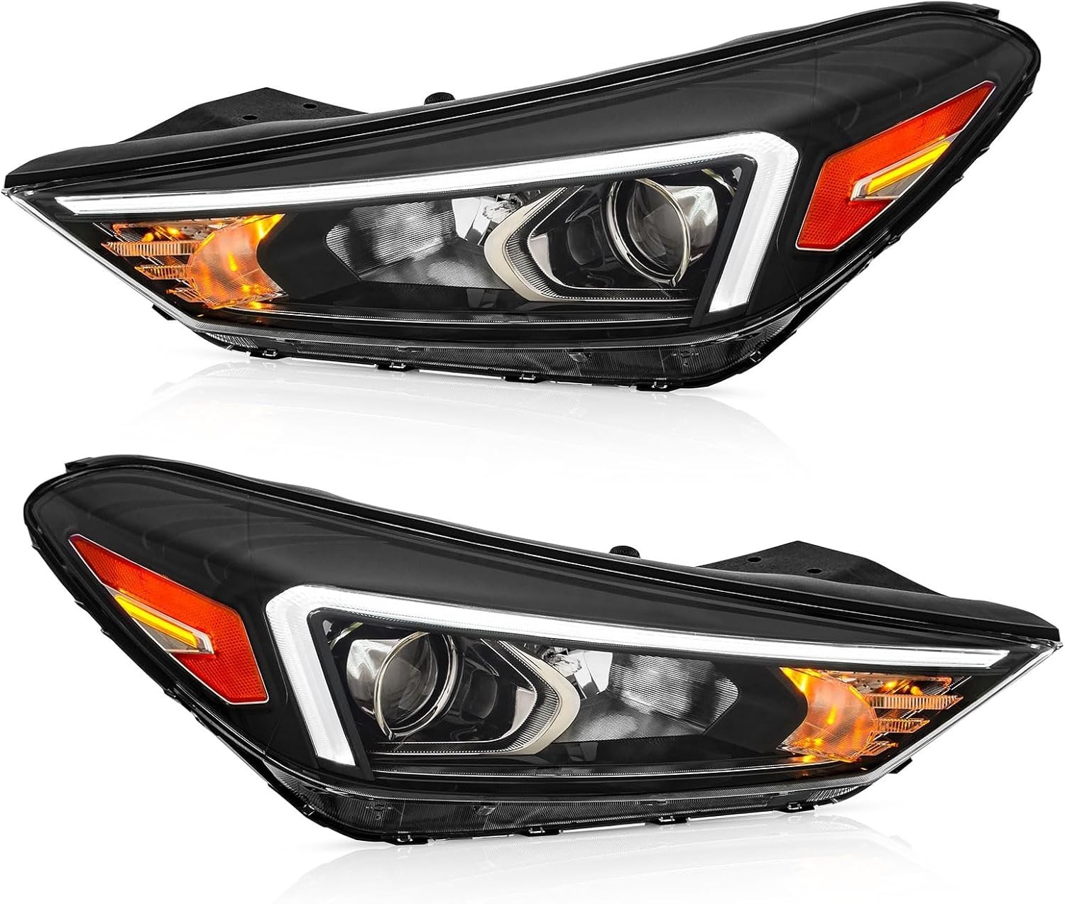 For 2019-2021 Hyundai Tucson Headlight Assembly Halogen Lamps LED DRL Left+Right For 2019-2021 Hyundai Tucson Headlight Assembly Halogen Lamps LED DRL Left+Right