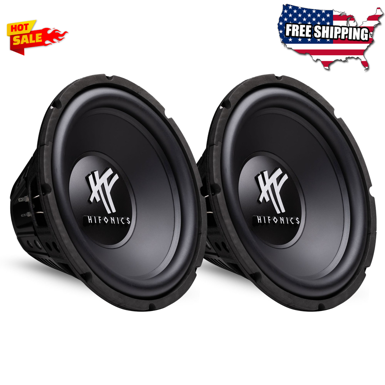 Hifonics HFX12D4 12 Subwoofer, 800W Max Car & Powersports Speaker, 1 Pair Hifonics HFX12D4 12 Subwoofer, 800W Max Car & Powersports Speaker, 1 Pair