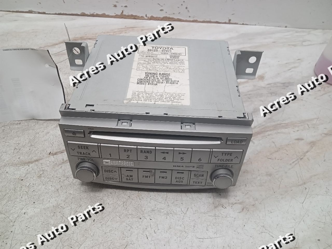 2009 TOYOTA AVALON Radio Audio - Fits 2008-2010 - 330471 2009 TOYOTA AVALON Radio Audio - Fits 2008-2010 - 330471