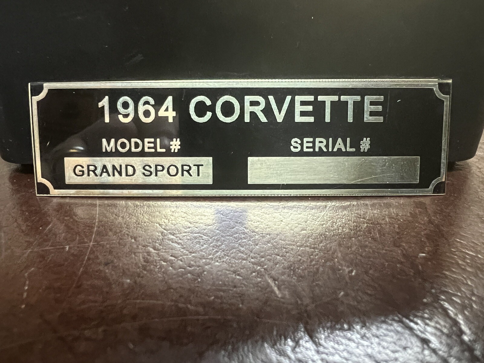 1964 Corvette Grand Sport C2 ID Tag Decorative Plate Hot Rod