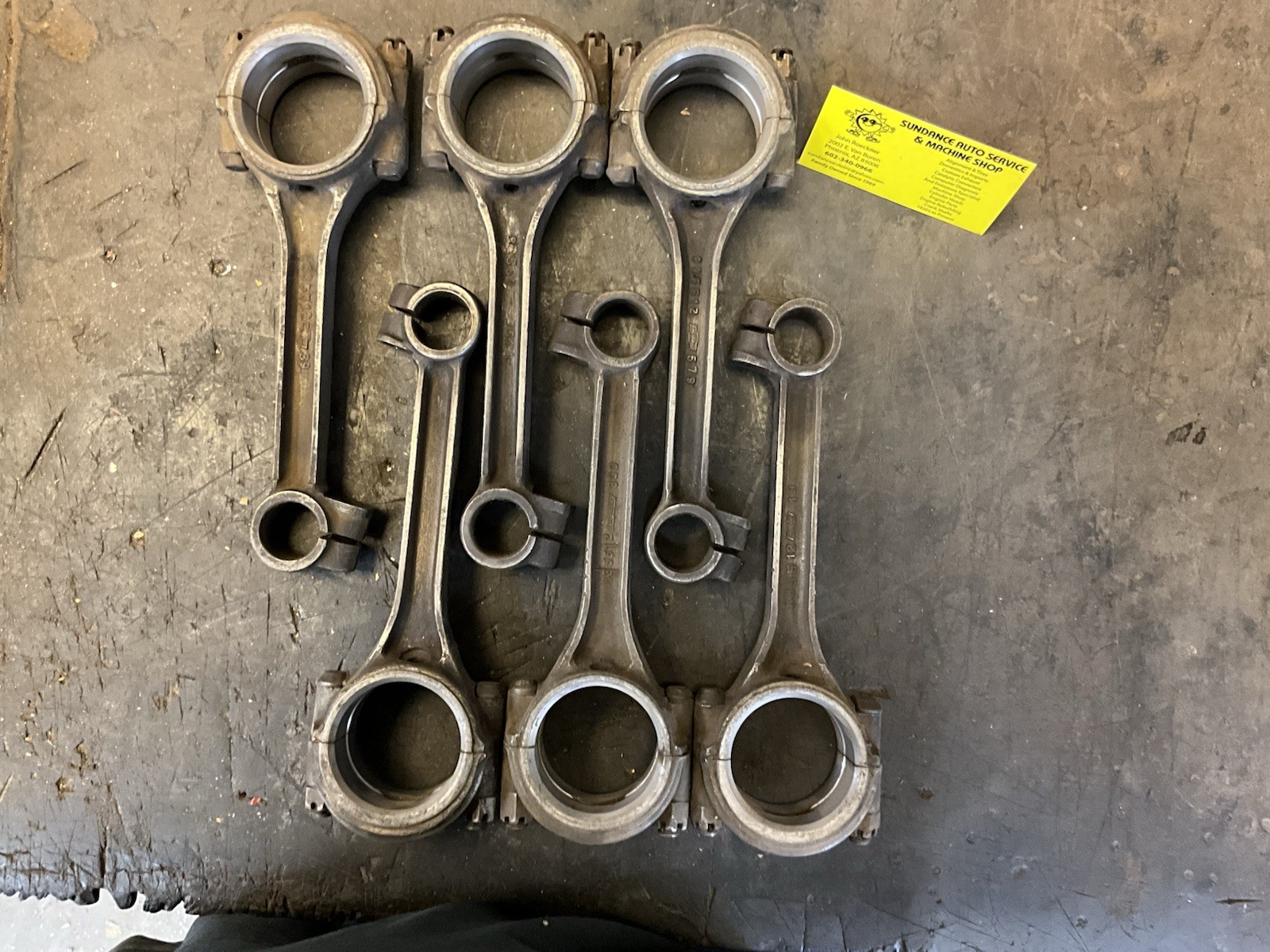 6 Used (nos) Connecting Rods For 1929-31 Chevy 6 Cylinder Rebabitted To Standard