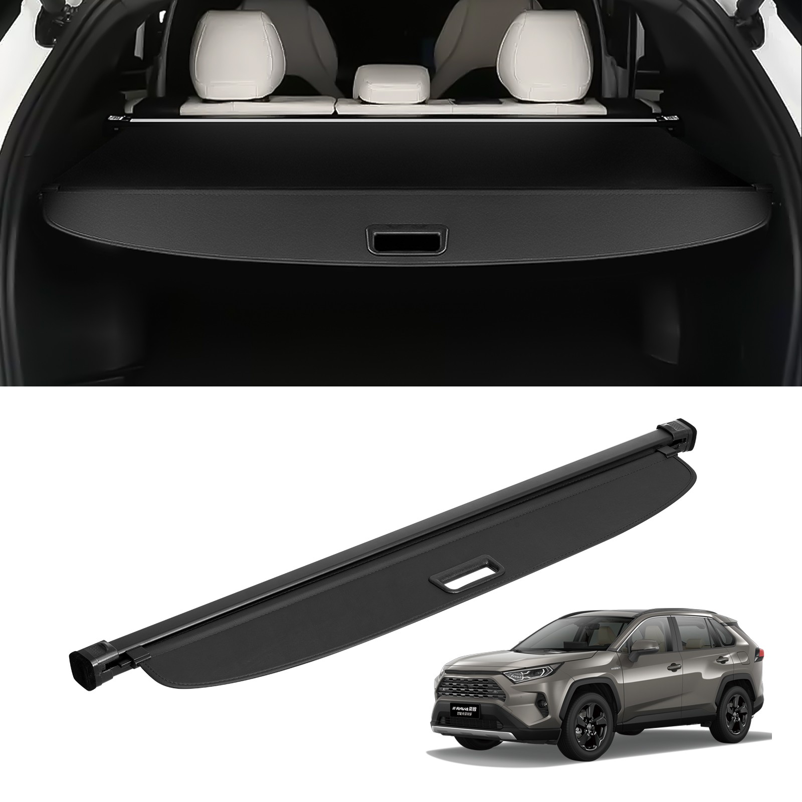 OEM Upgrade Rear Trunk Cargo Cover Luggage Shade for Toyota RAV4 2019-2024 OEM Upgrade Rear Trunk Cargo Cover Luggage Shade for Toyota RAV4 2019-2024