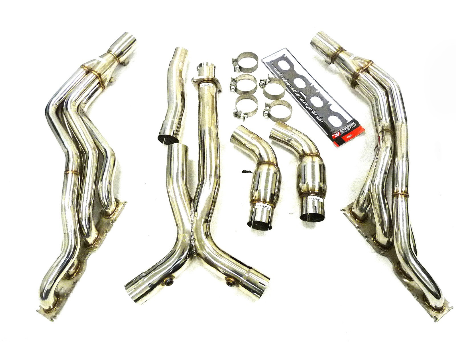 OBX Stainless 07-09 Mercedes E63 CLS63 CLK63 L Tube Manifold w 3\