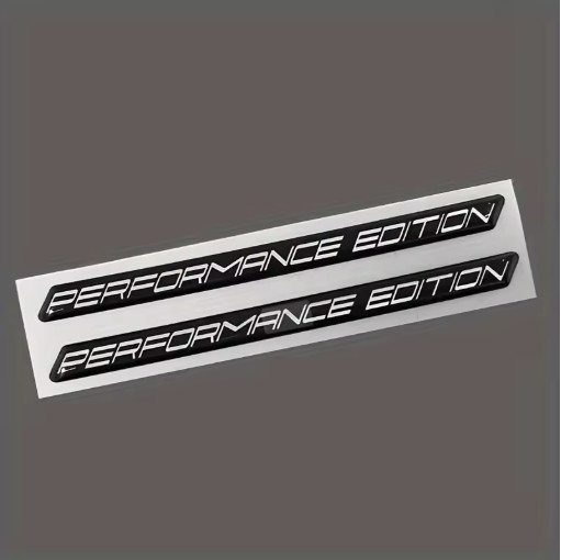 2PCS Performance Edition Emblem Badge Sticker Limited Edition Car Decal Black