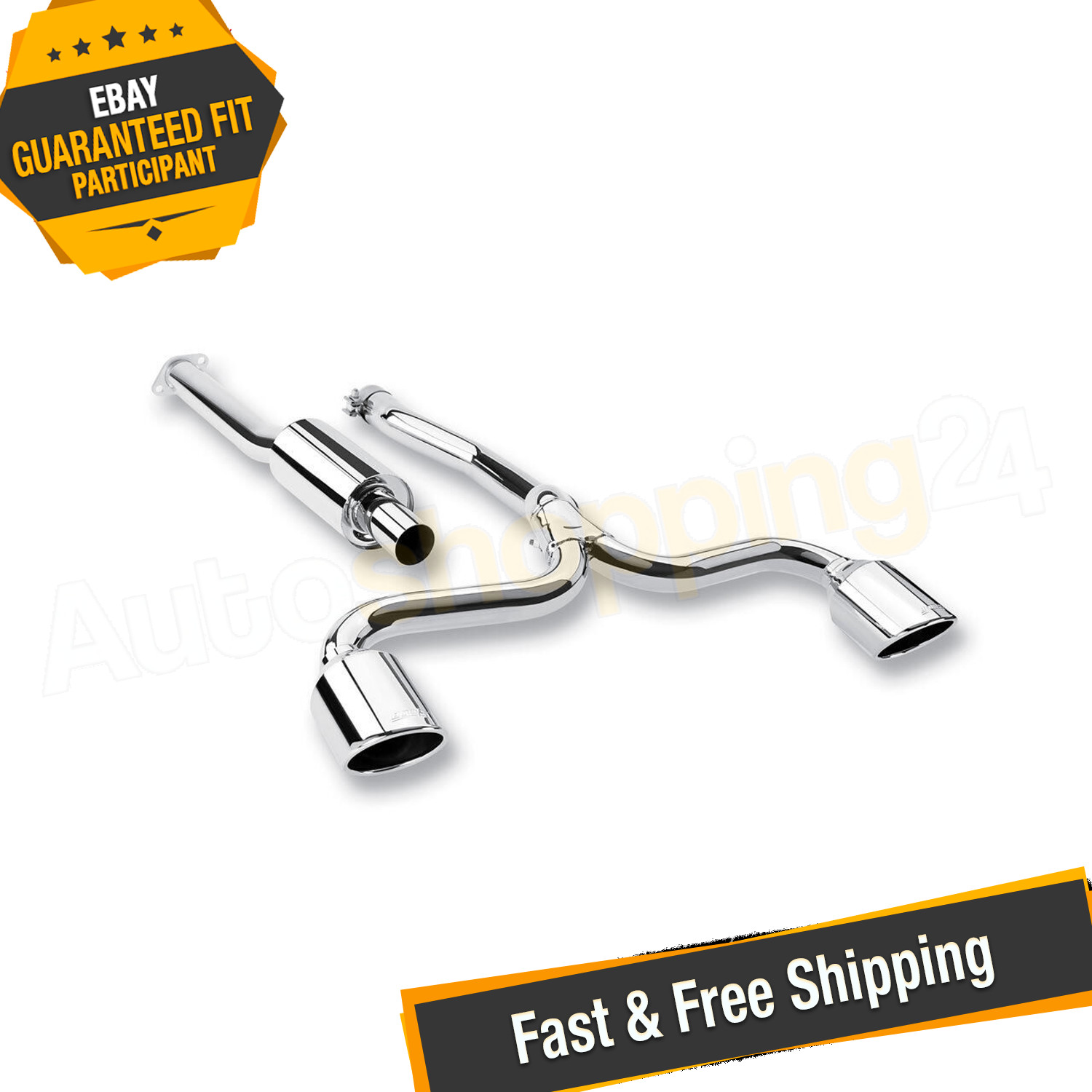 Borla 140285 S-Type Catback Exhaust for 2008-2015 Mitsubishi Lancer EVO X 2.0T