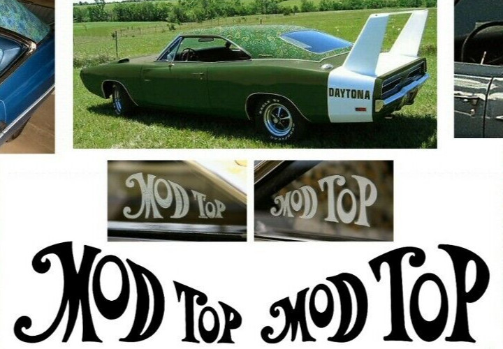 69 70 1969 1970 Mopar MOD TOP Window Decal Set BEST AVAILABLE Like NOS