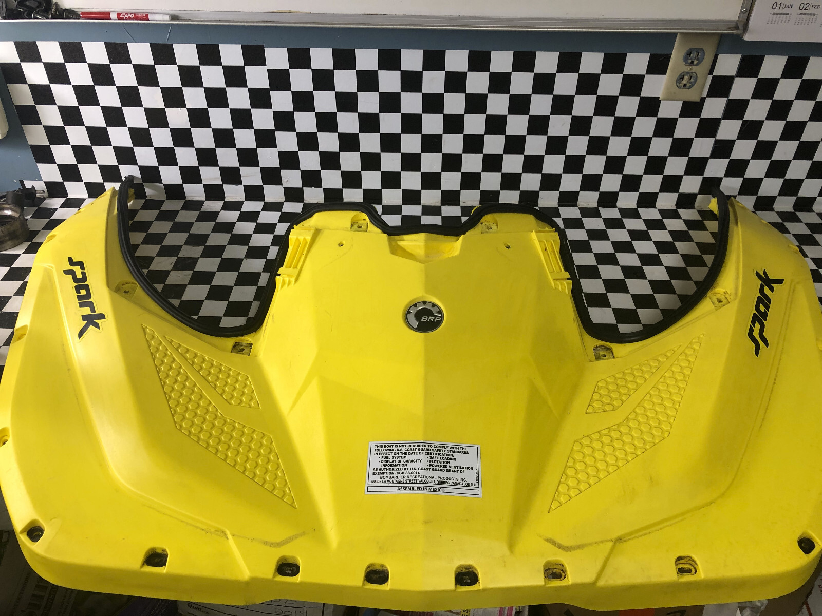 2014-2016 Sea-Doo Spark Ace 900 2Up 3Up OEM Yellow Rear Deck 14 15 16 2014-2016 Sea-Doo Spark Ace 900 2Up 3Up OEM Yellow Rear Deck 14 15 16