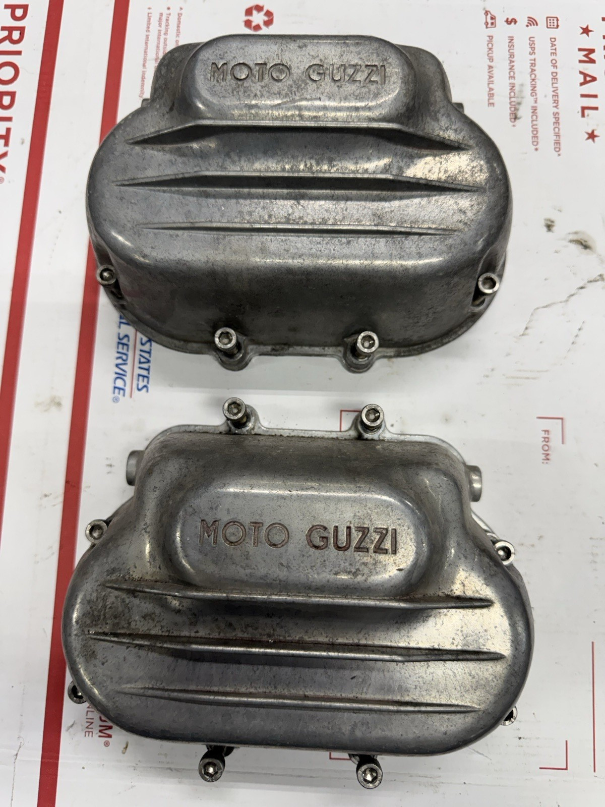 Moto Guzzi Ambassador Eldorado Valve Covers w Stainless Bolts Moto Guzzi Ambassador Eldorado Valve Covers w Stainless Bolts