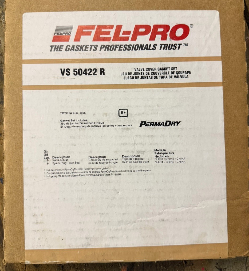 Fel-Pro VS 50422 R Valve Cover Gasket Set PermaDry - Fits Toyota 3.4L 3.0L NIB