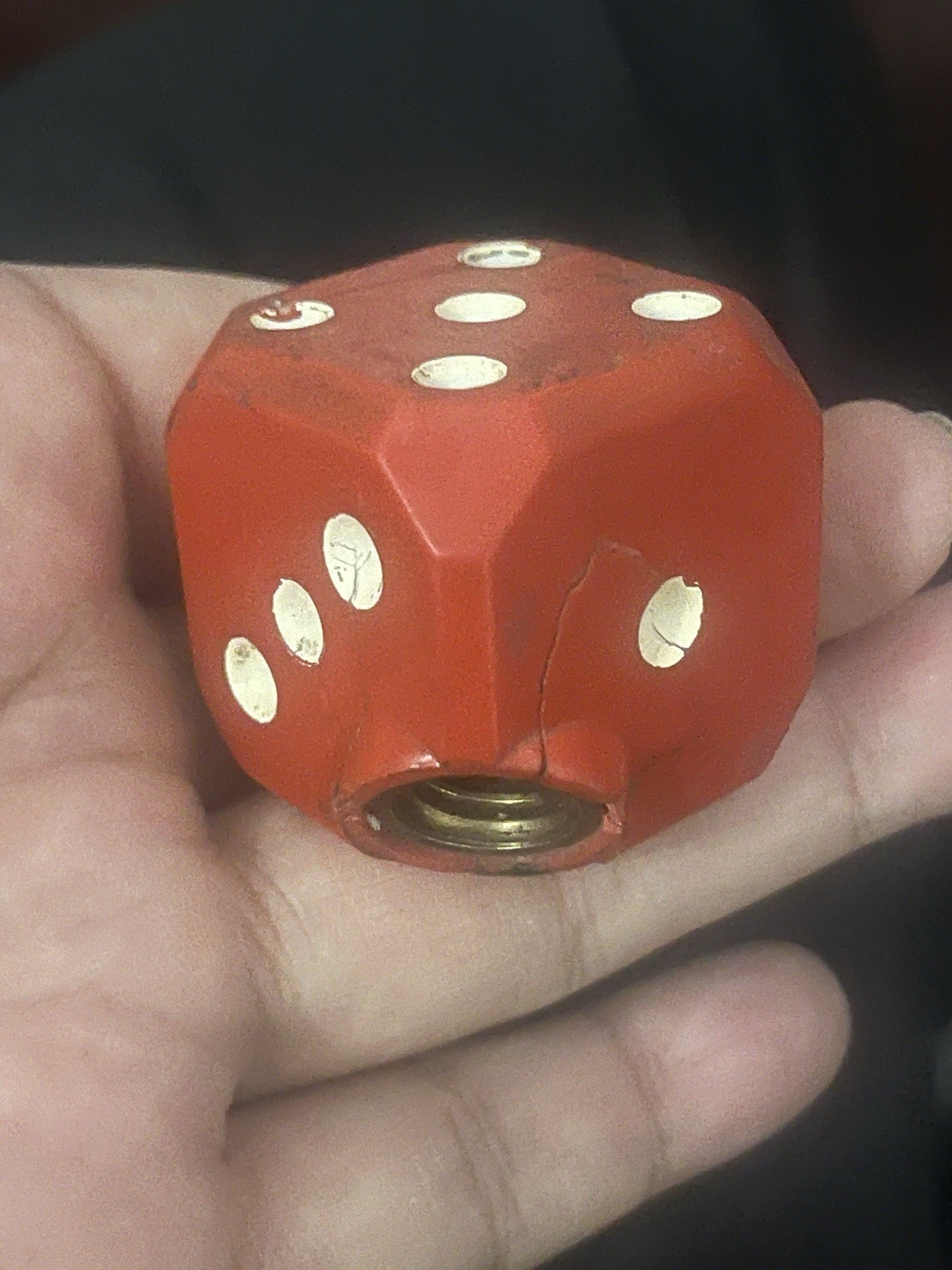 Rare Vintage 1930 Harley Knuckle Head Shift Dice Knob