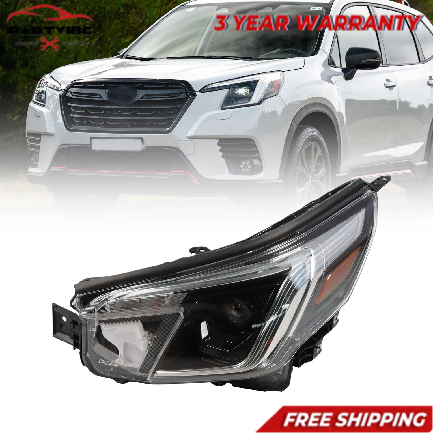 LED ﻿Headlight For 2022-2024 Subaru Forester Headlamp Assembly Left Side LH