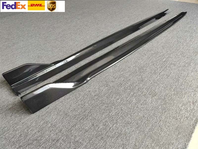 Real Carbon Fiber Sideskirts Side Skirt Step Extension For BMW X5M F95 LD Style Real Carbon Fiber Sideskirts Side Skirt Step Extension For BMW X5M F95 LD Style