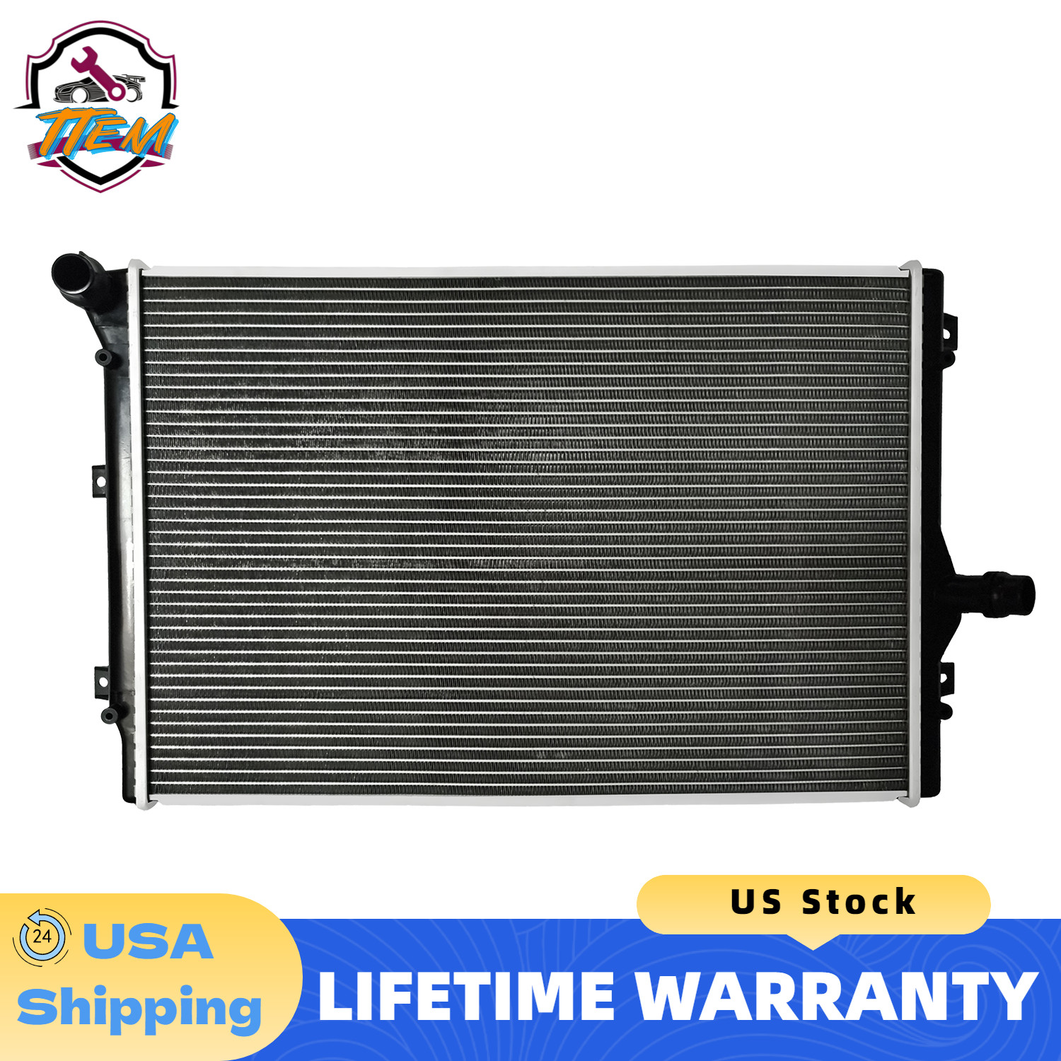 For 2004-2015 Audi A3 TT VW Golf Jetta 2.0L Radiator OE Style Aluminum Core 2822