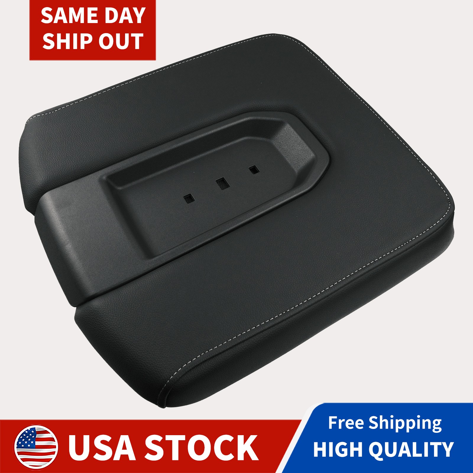 Black Front Seat Armrest Lid For Chevy Silverado GMC Sierra 2019-2026 84714633