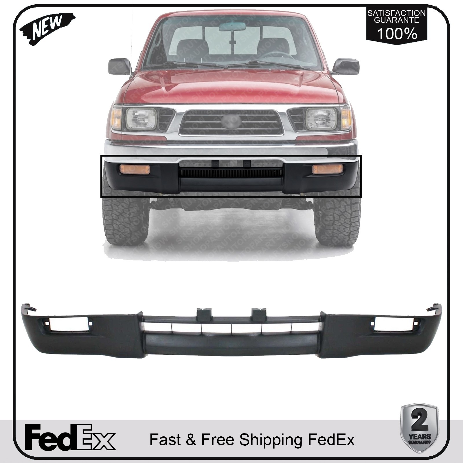 New Front Lower Valance Panel Textured Plastic For 1995-1997 Toyota Tacoma 4WD
