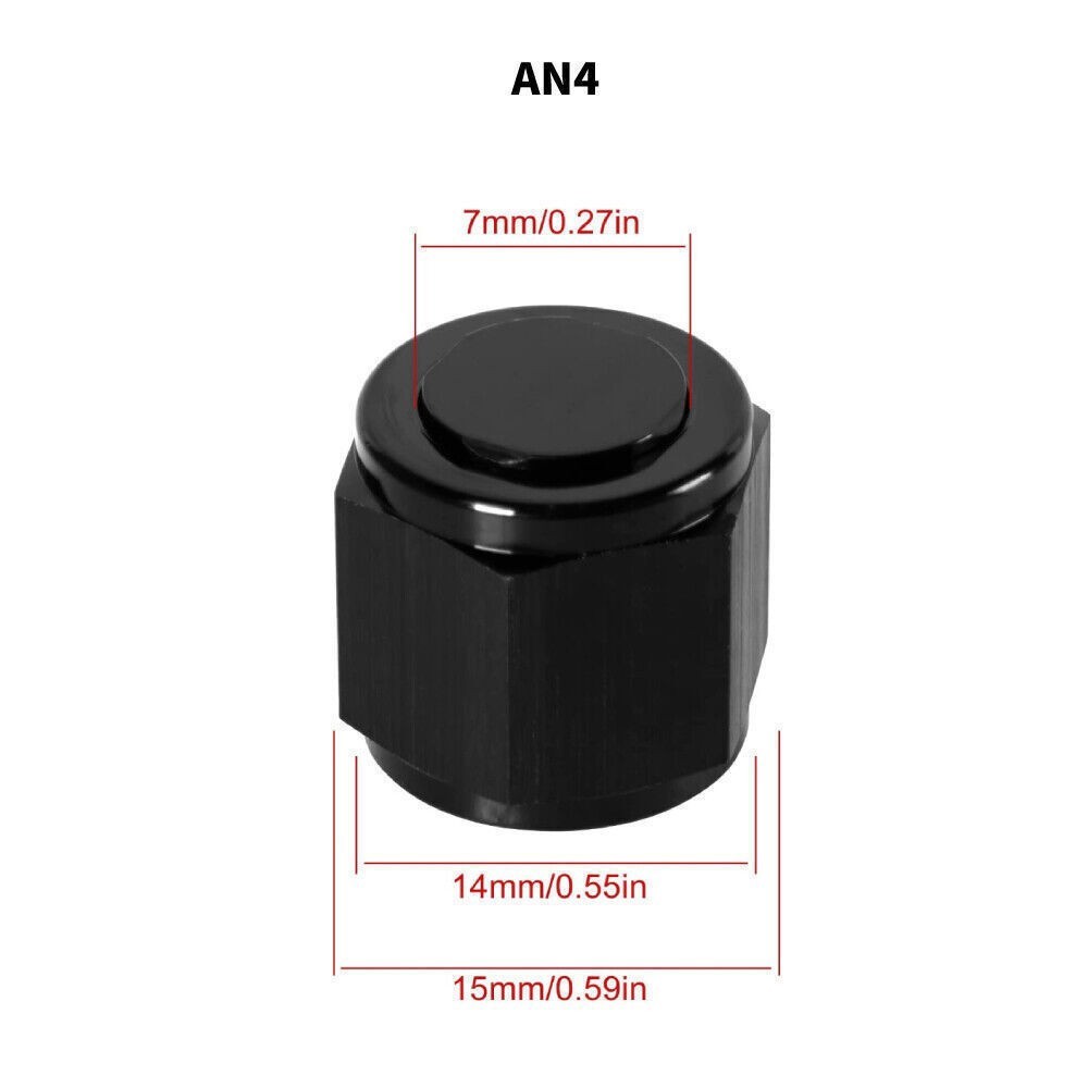 10Pcs 4AN 6AN 8AN 10AN 12AN Female Flare Fitting Cap Nut Block off Fuel Hose Cap
