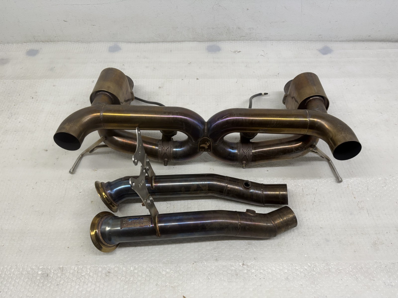 2019 2020 2021 FERRARI 488 PISTA Kline Innovation FULL Exhaust Mufler Rear OEM 2019 2020 2021 FERRARI 488 PISTA Kline Innovation FULL Exhaust Mufler Rear OEM