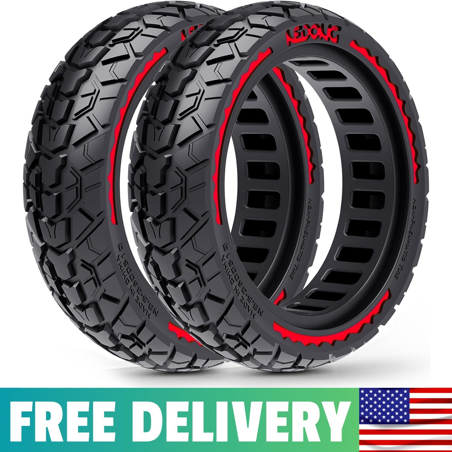 10x2.50 Solid Scooter Tires For Ninebot G30, 2 Pack | Fits 10x2.50 / 60/70-6.5 10x2.50 Solid Scooter Tires For Ninebot G30, 2 Pack | Fits 10x2.50 / 60/70-6.5