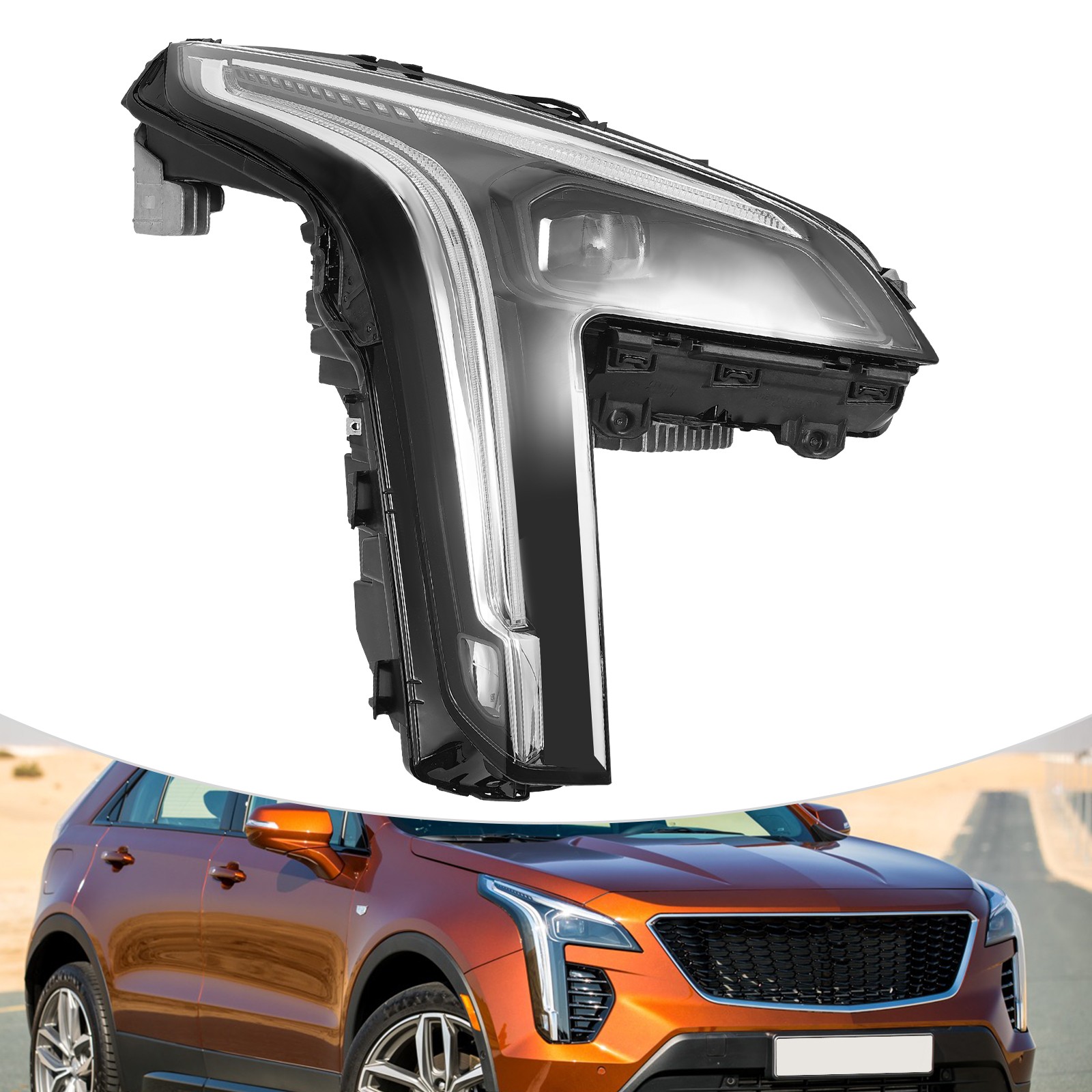 For 2019-2022 Cadillac XT4 Full LED Headlight DRL Projector Headlamp Right Side