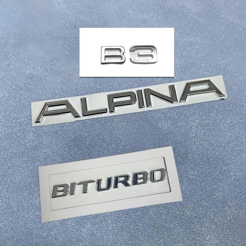 Gloss Chrome For Alpina B3 Biturbo Car Trunk Emblem Badge Sticker Replace 1 Set Gloss Chrome For Alpina B3 Biturbo Car Trunk Emblem Badge Sticker Replace 1 Set