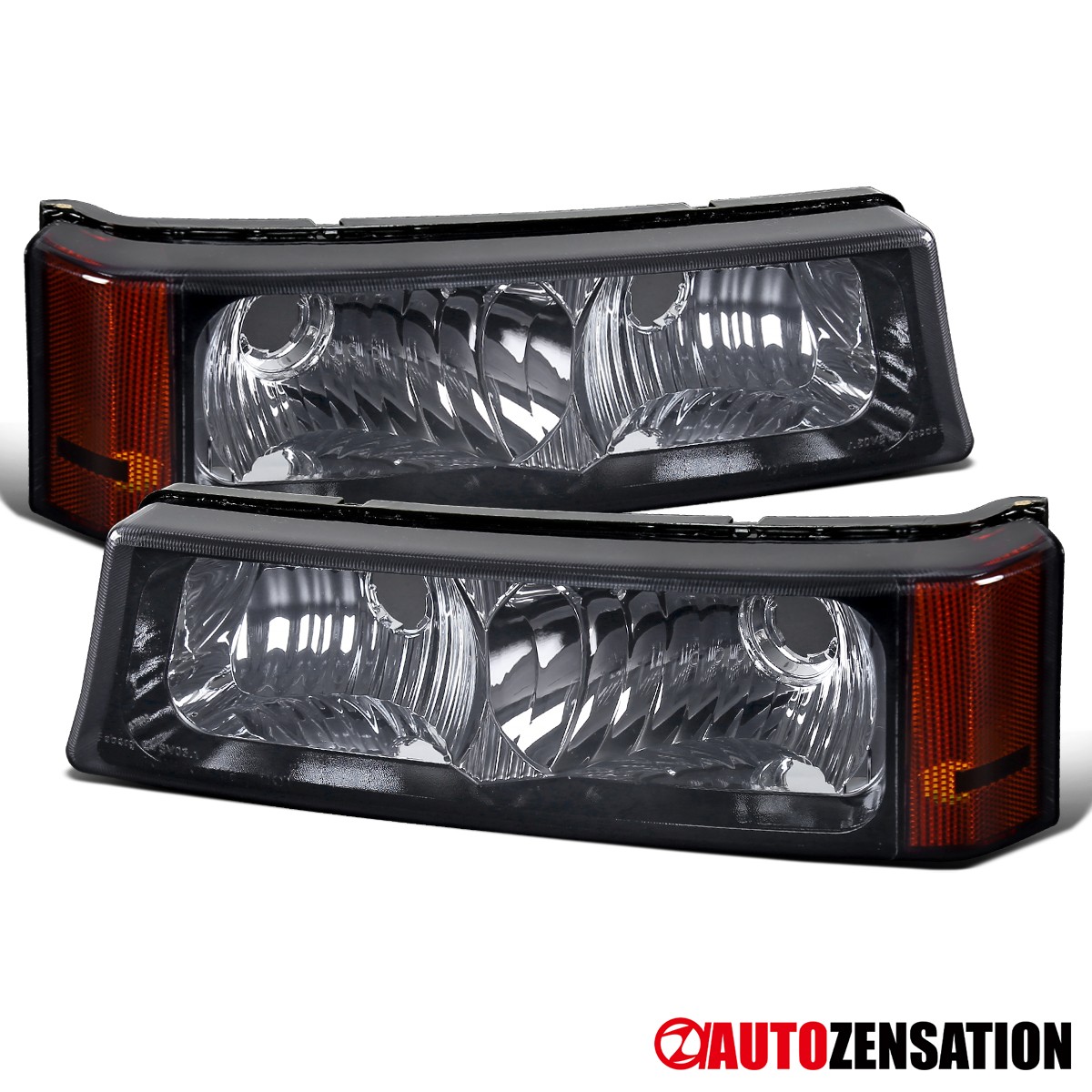 Fit 2003-2007 Chevy Silverado Avalanche Smoke Bumper Lights Signal Parking Lamps Fit 2003-2007 Chevy Silverado Avalanche Smoke Bumper Lights Signal Parking Lamps