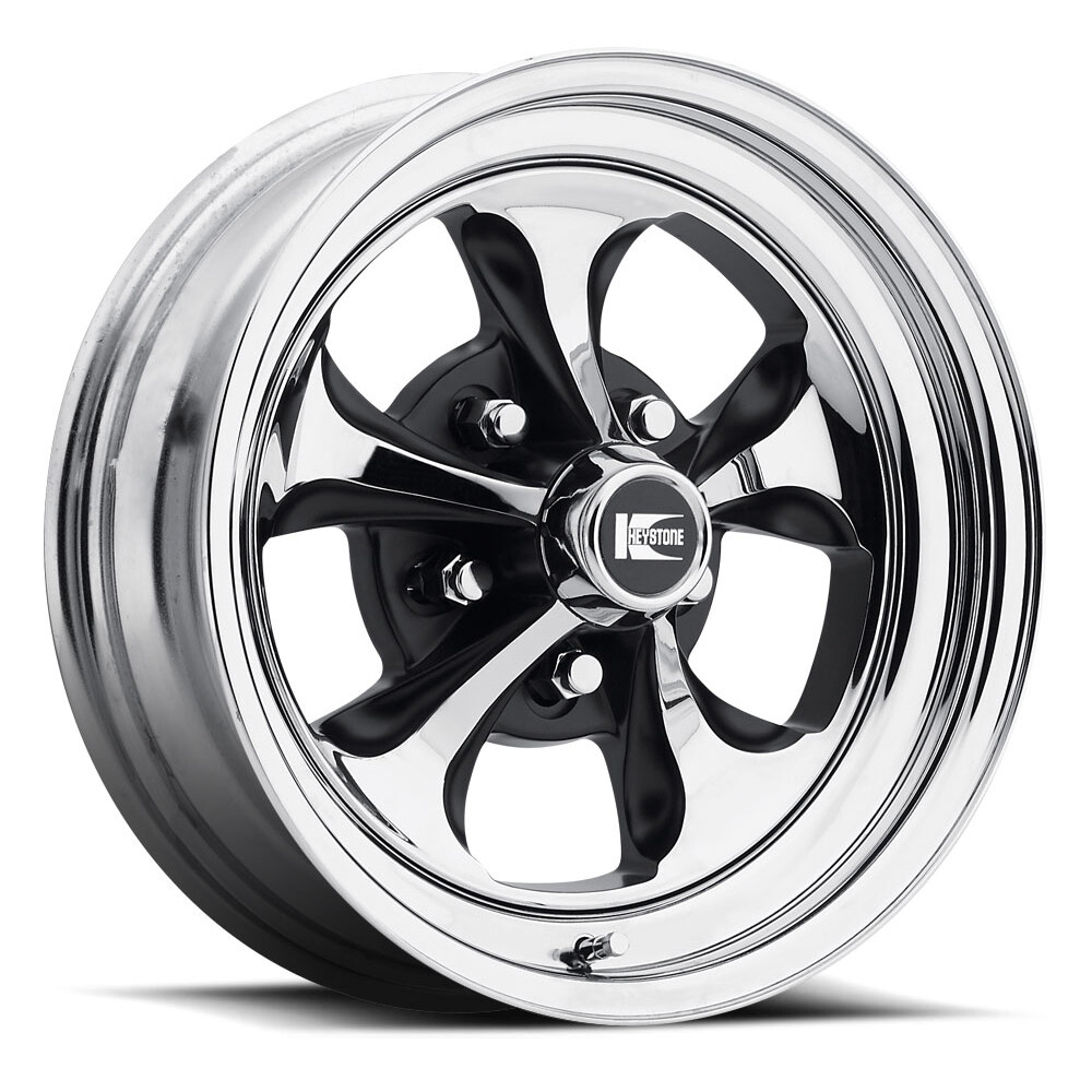 CRAGAR 32C Klassic 15X8 5X114.3/5X120.65/5X127 ET-16 Chrome/Black (Qty of 1)