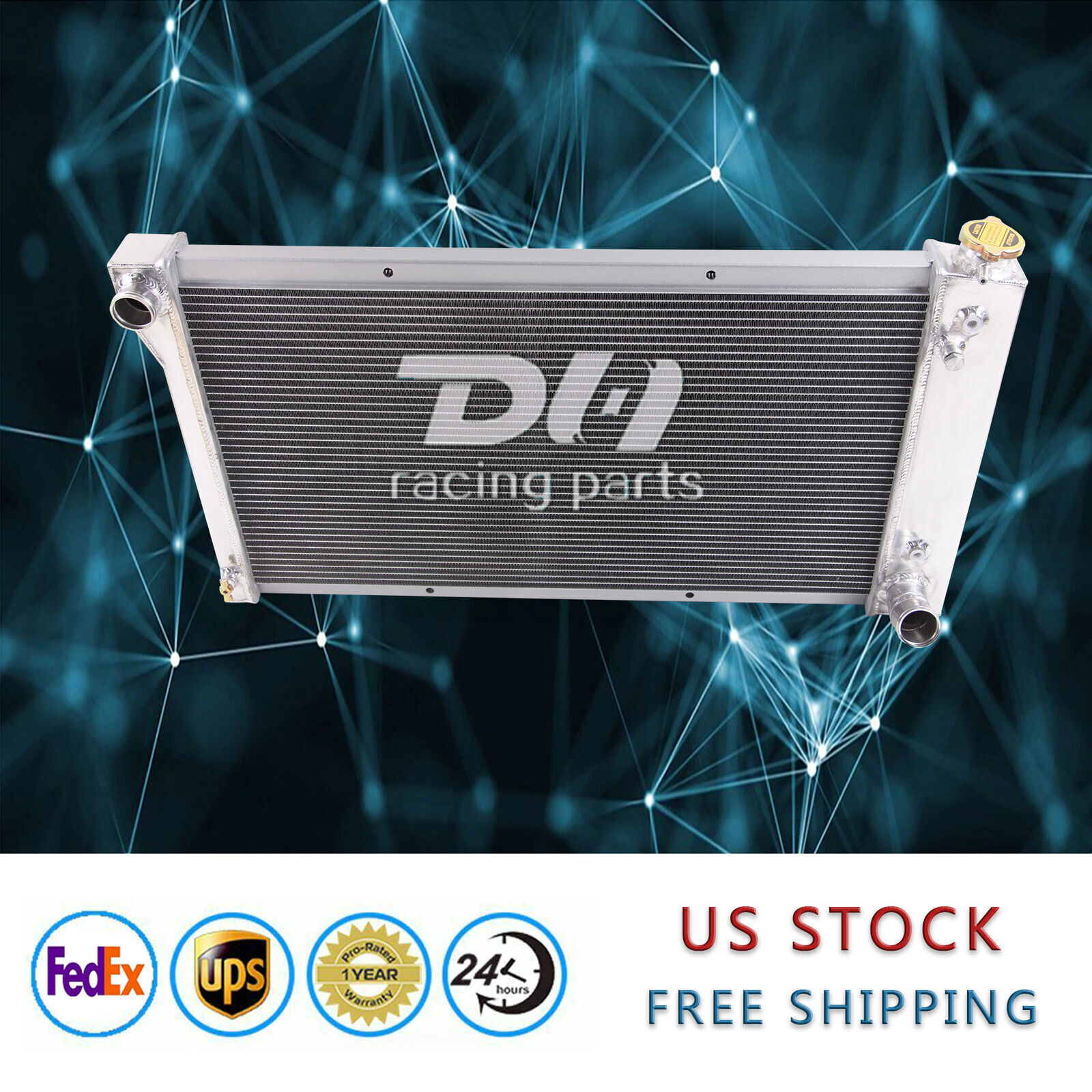 CC369 3 Row All-Aluminum Radiator 1967-1972 Chevy GMC C/K Series Pickup Truck US