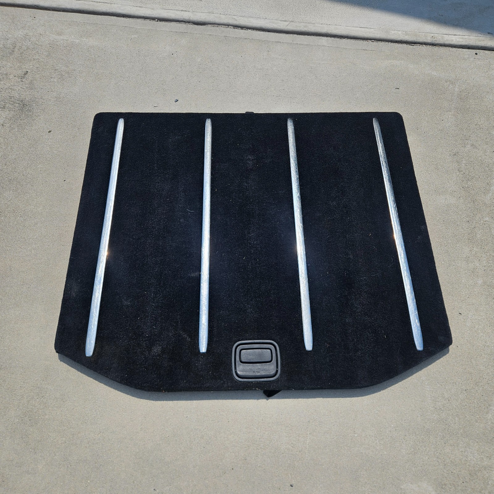 2011-2020 Jeep Grand Cherokee Rear Trunk Cargo Floor Carpet Cover Panel w CHROME 2011-2020 Jeep Grand Cherokee Rear Trunk Cargo Floor Carpet Cover Panel w CHROME