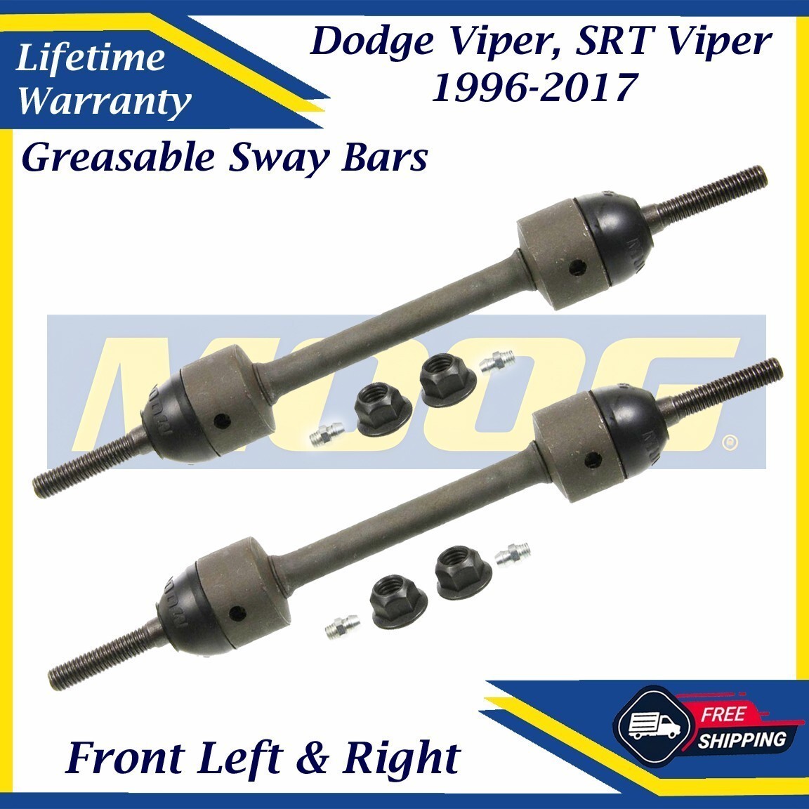 MOOG OEM Greasable Front Sway Bar Links For 1996-2017 Dodge Viper, SRT Viper