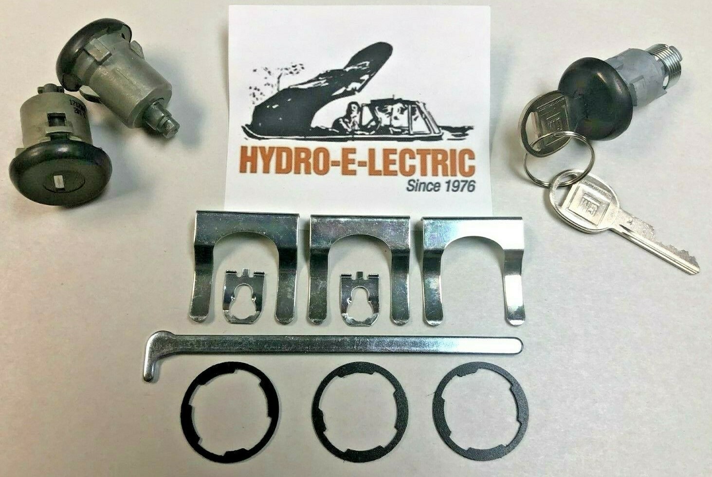 NEW 1978-1989 Monte Carlo Door & Trunk Lock set with GM keys- Black Finish